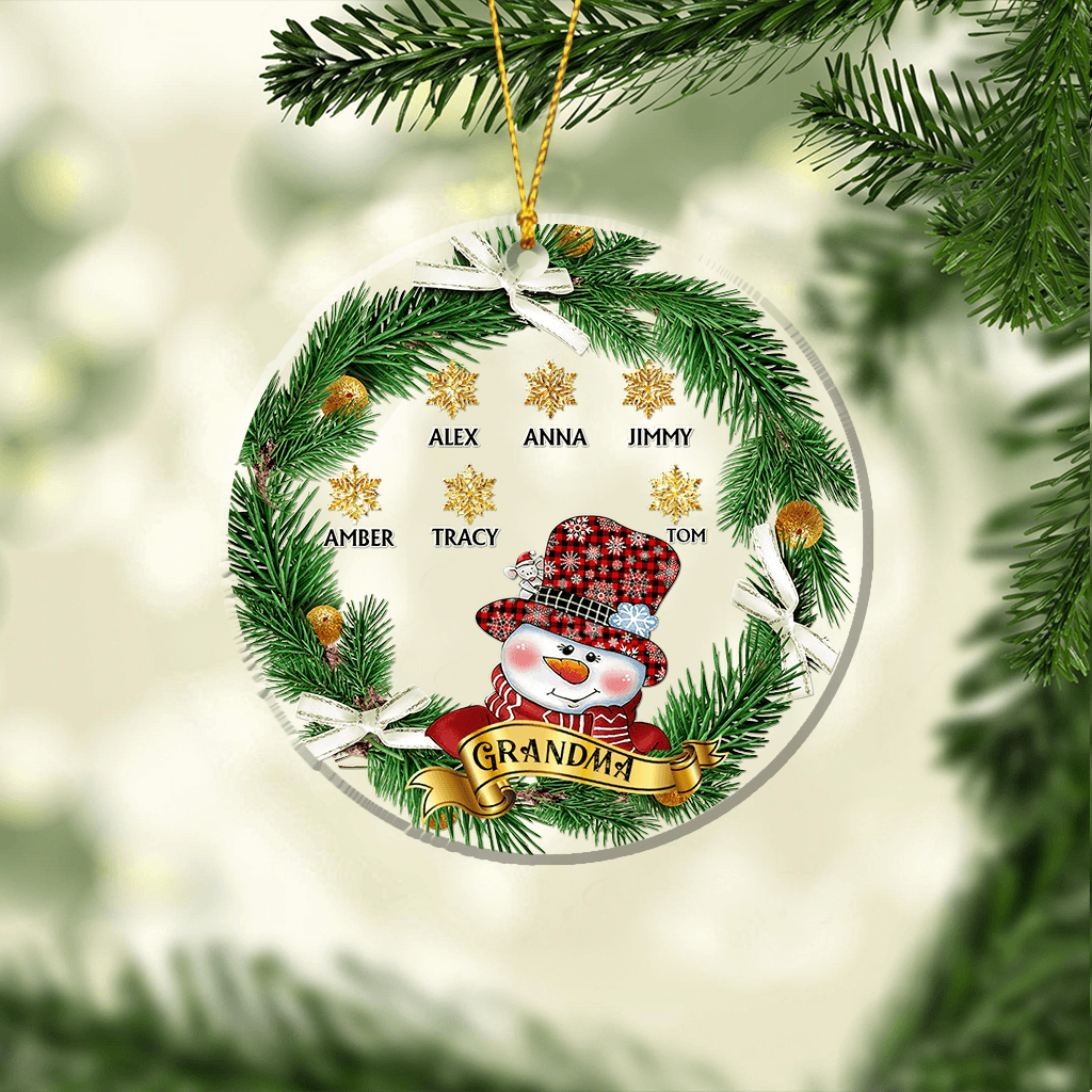 Love Being A Grandma - Personalized Christmas Grandma Transparent Ornament