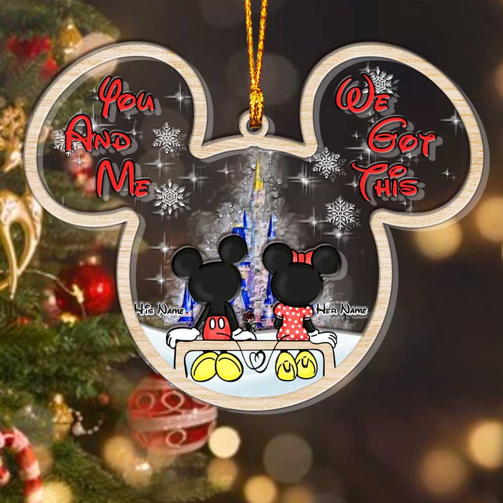 You And Me We Got This - Personalized Christmas Mouse Layers Mix Ornament