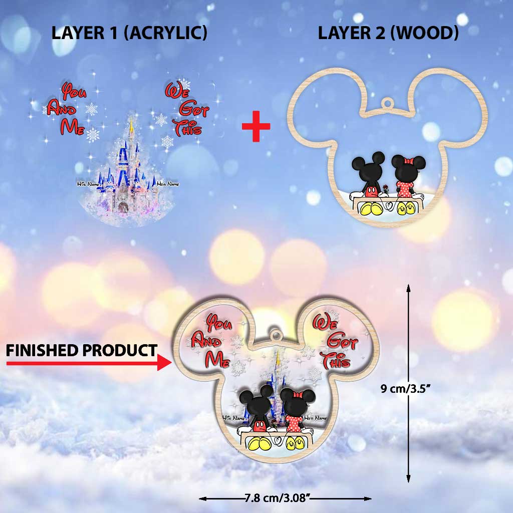 You And Me We Got This - Personalized Christmas Mouse Layers Mix Ornament