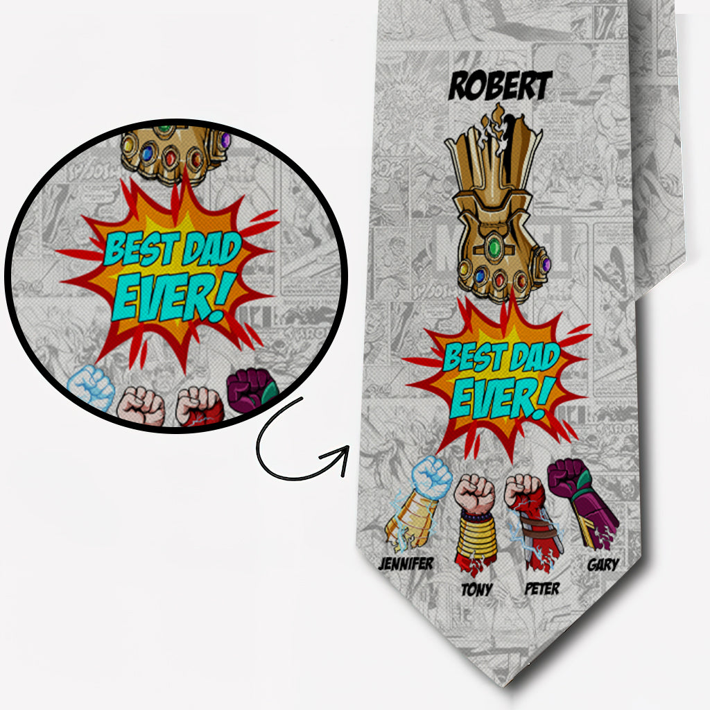 Best Dad Ever - Personalized Father Necktie