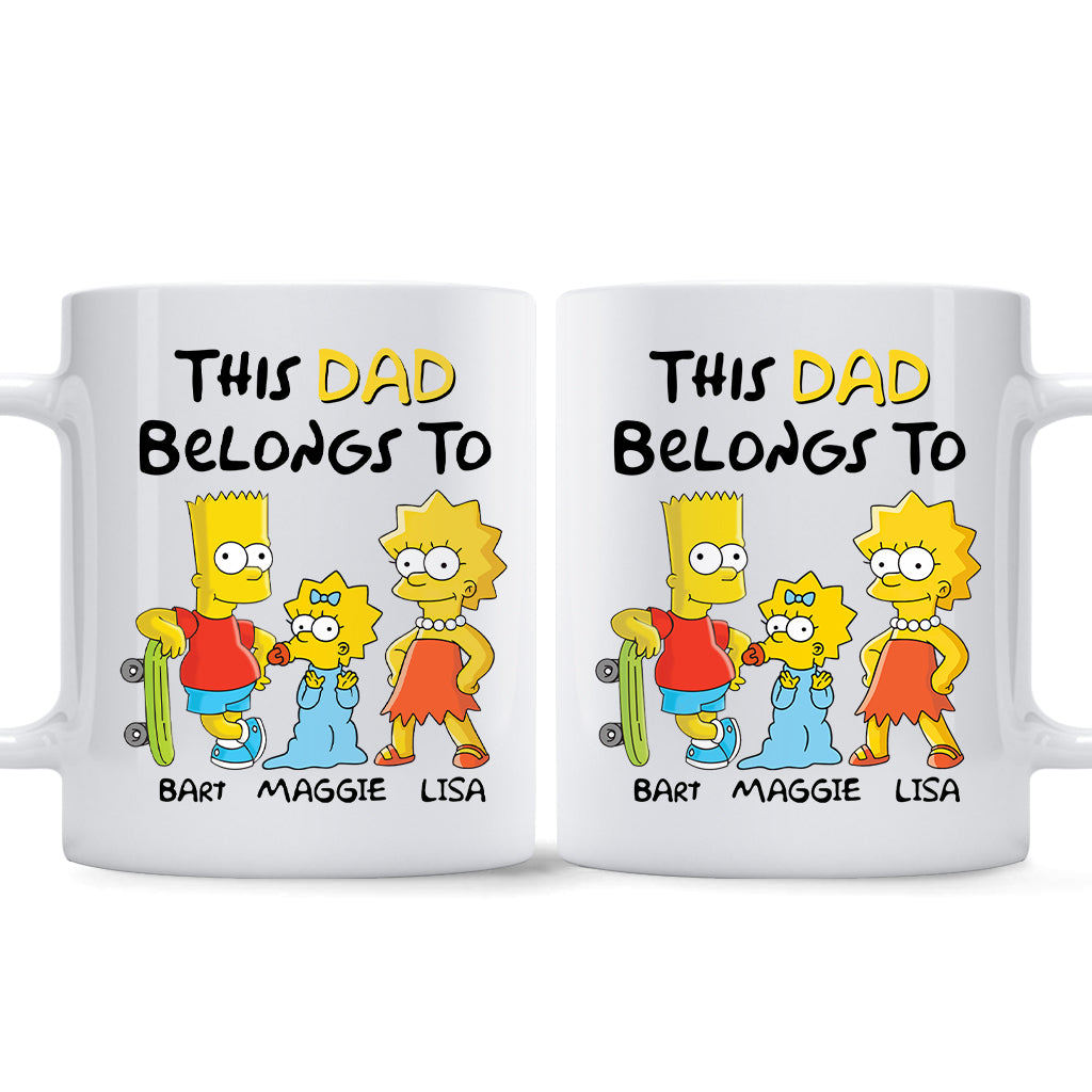 This Dad Belongs To - Personalized Father Mug