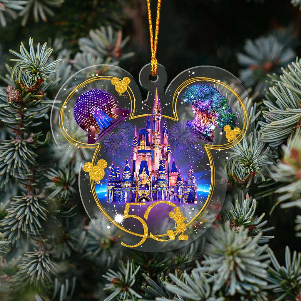 Magical World - Christmas Mouse Transparent Ornament