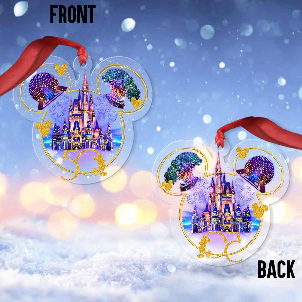 Magical World - Christmas Mouse Transparent Ornament