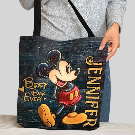 Magical Mouse Ears Best Day Ever - Personalized Mouse Tote Bag