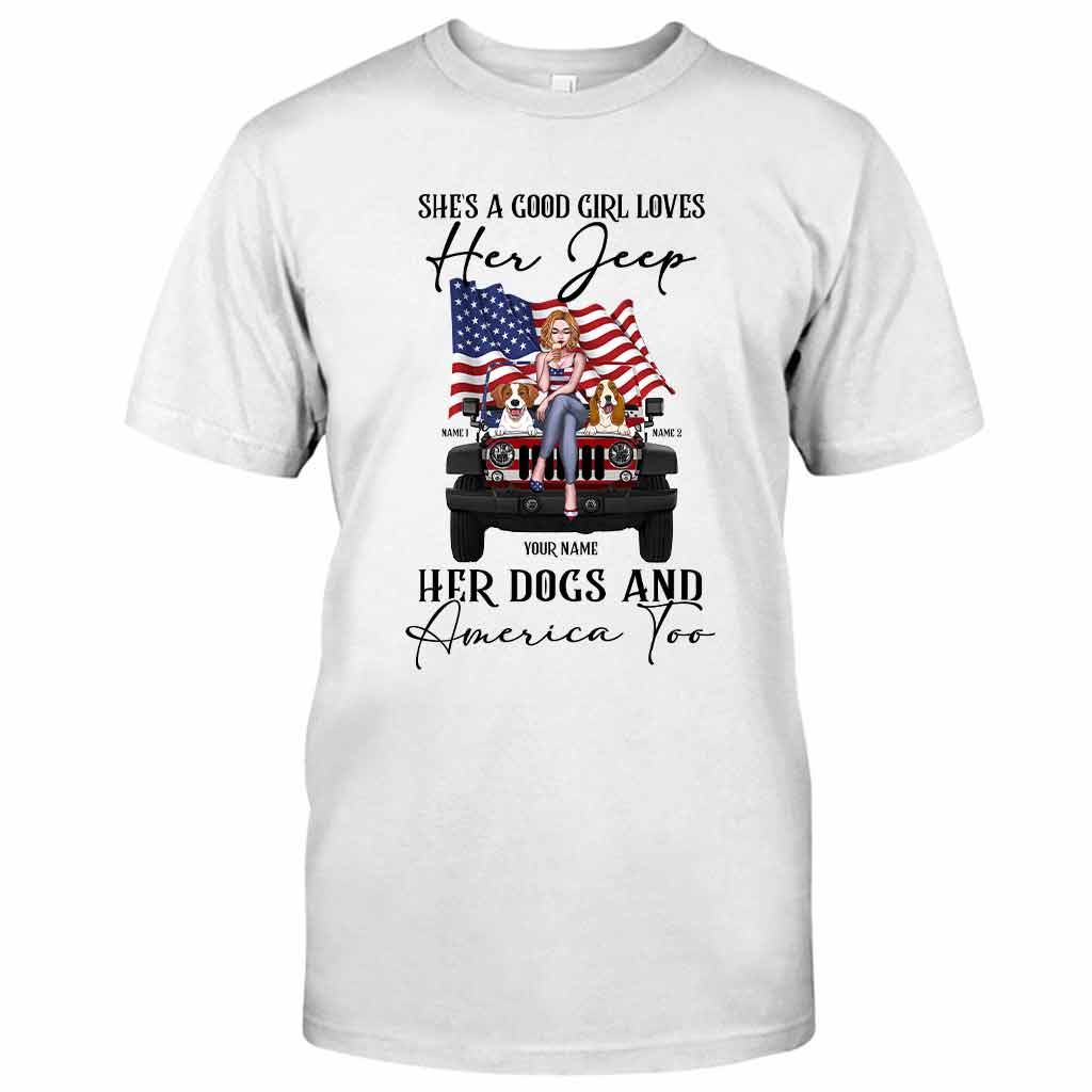 She's A Good Girl Loves Her Jp - Personalized Independence Day Car T-shirt and Hoodie
