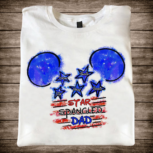 Star Spangled Dad - Personalized Independence Day T-shirt and Hoodie