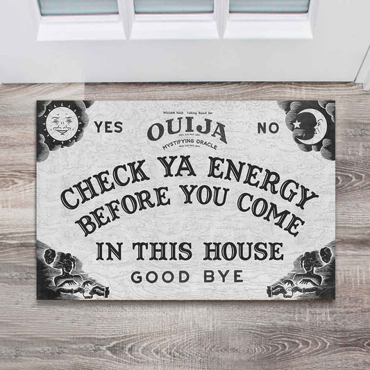 Check Your Energy - Witch Doormat