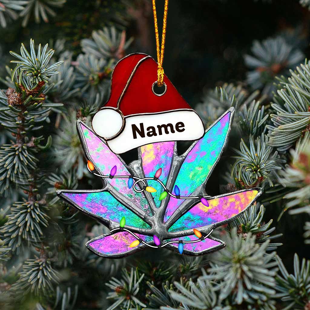 Jolly Leaf - Personalized Christmas Weed Ornament With 3D Pattern Print (Printed On Both Sides)