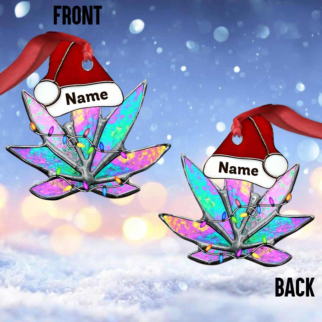 Jolly Leaf - Personalized Christmas Weed Ornament With 3D Pattern Print (Printed On Both Sides)