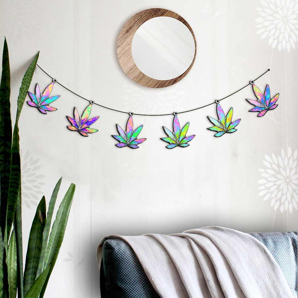 Jolly Leaf - Christmas Weed 6 Pieces Garland With 3D Pattern Print
