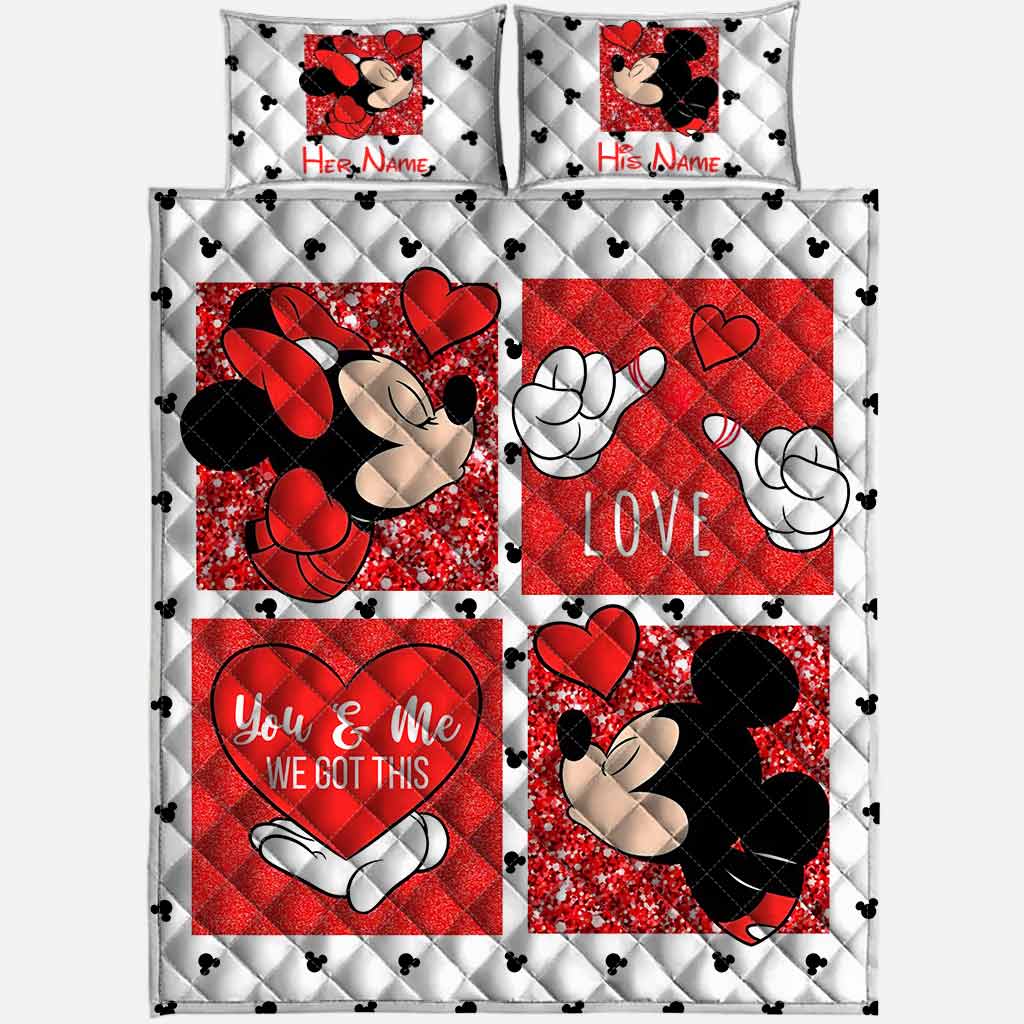 You And Me We Got This - Personalized Mouse Quilt Set