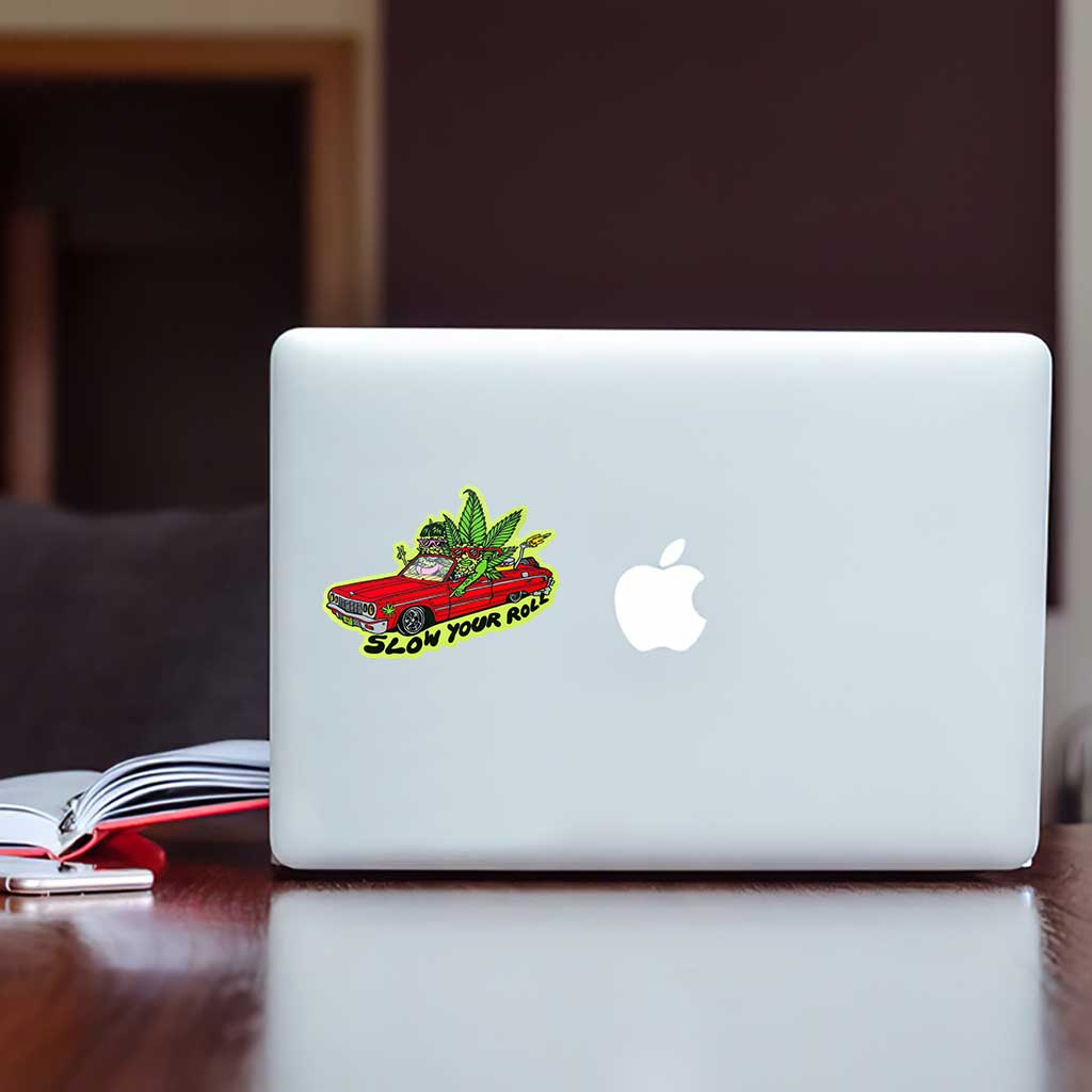 Slow Your Roll - Weed Decal Full