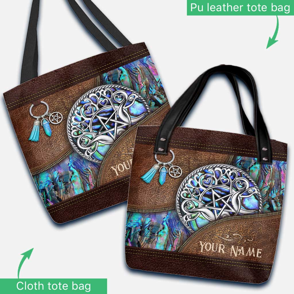 Pentagram Tripple Moon - Personalized Witch Tote Bag