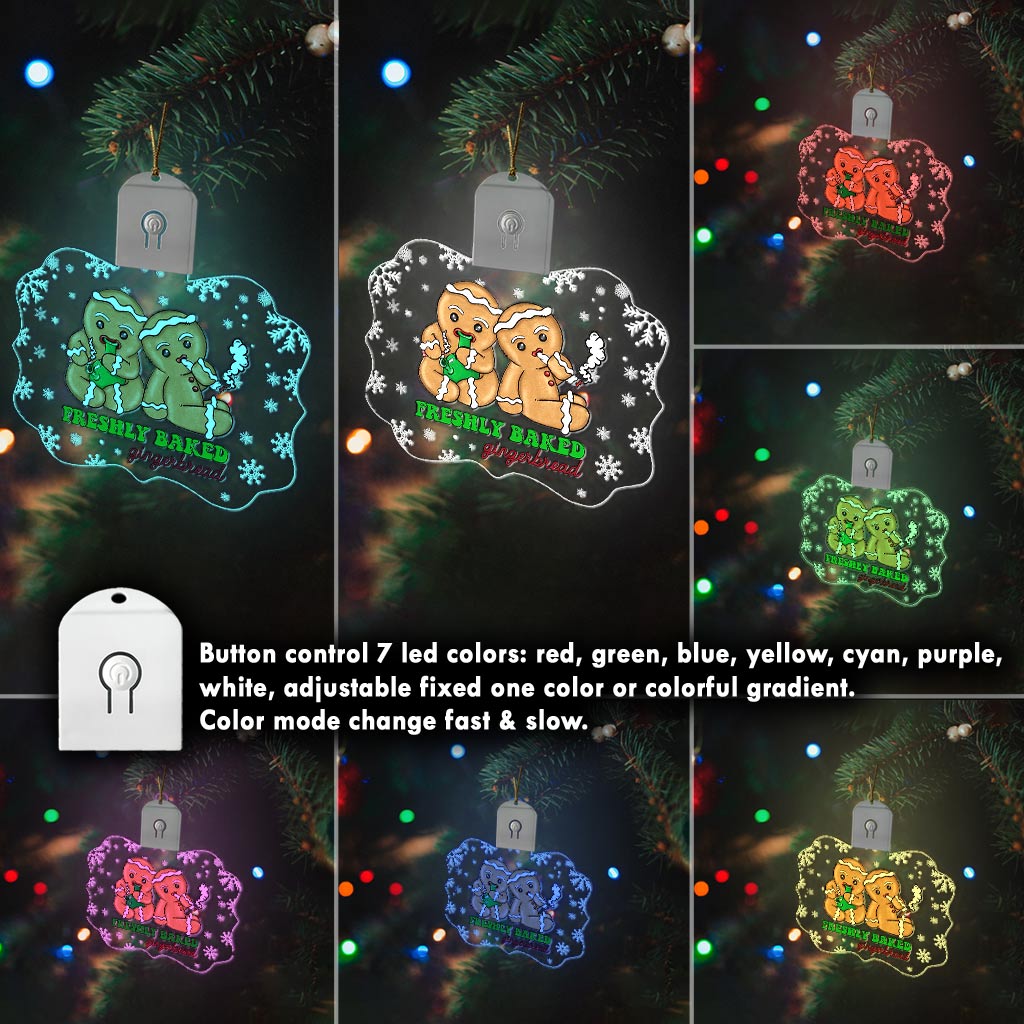 High Life - Christmas Weed Shaped Led Acrylic Ornament