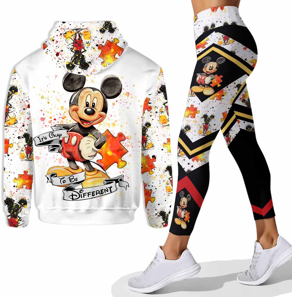 It's Okay To Be Different - Personalized Autism Awareness Hoodie and Leggings