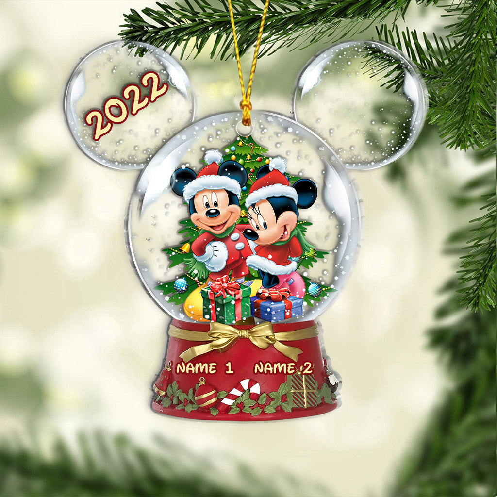 Walking In A Winter - Personalized Wonderland Mouse Transparent Ornament