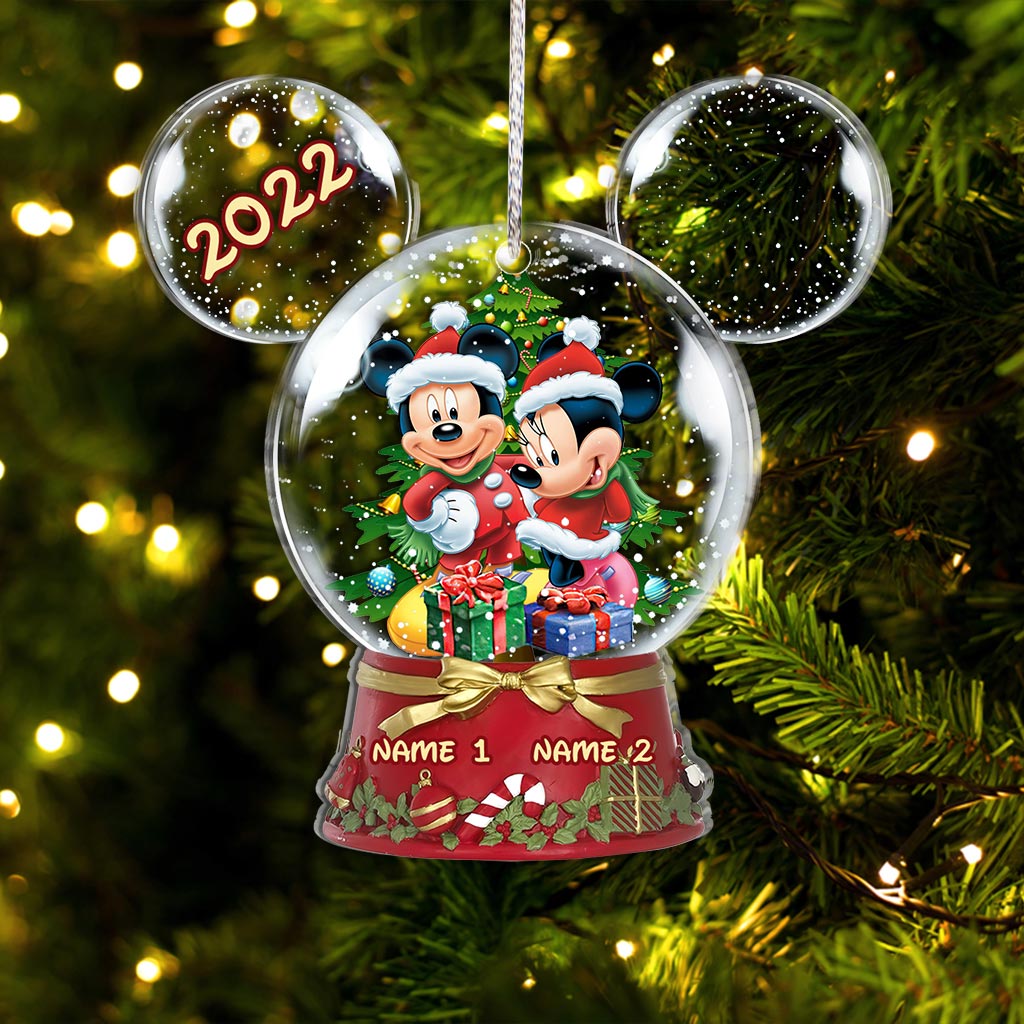 Walking In A Winter - Personalized Wonderland Mouse Transparent Ornament