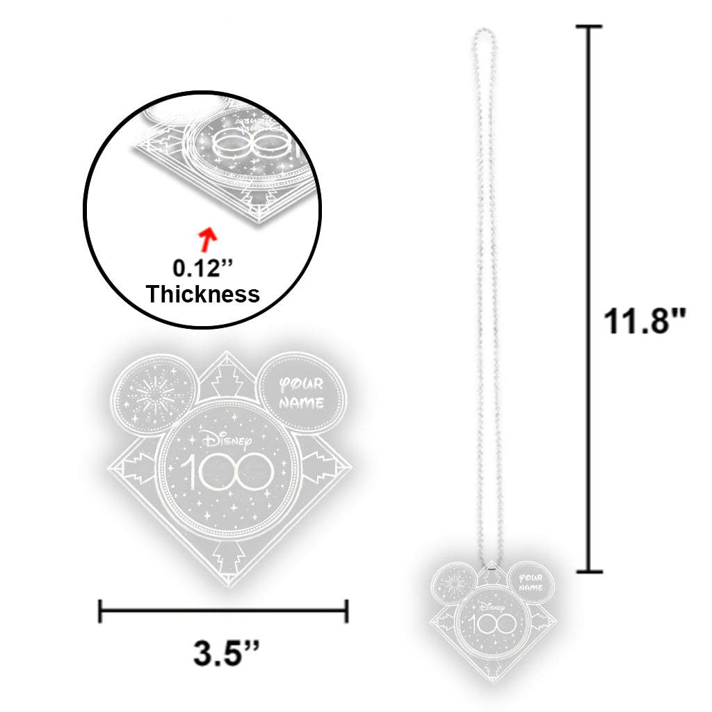 100 Years Of Wonder - Personalized Mouse Transparent Car Ornament