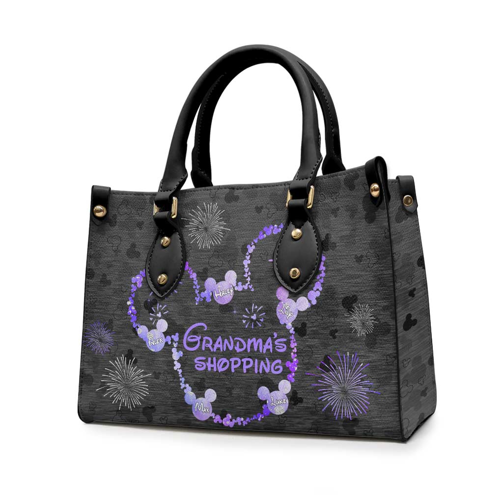 Grandma's Shopping - Personalized Mother's Day Grandma Leather Handbag