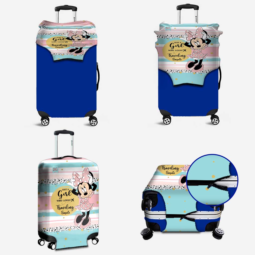 Just A Girl - Personalized Mouse Luggage Cover