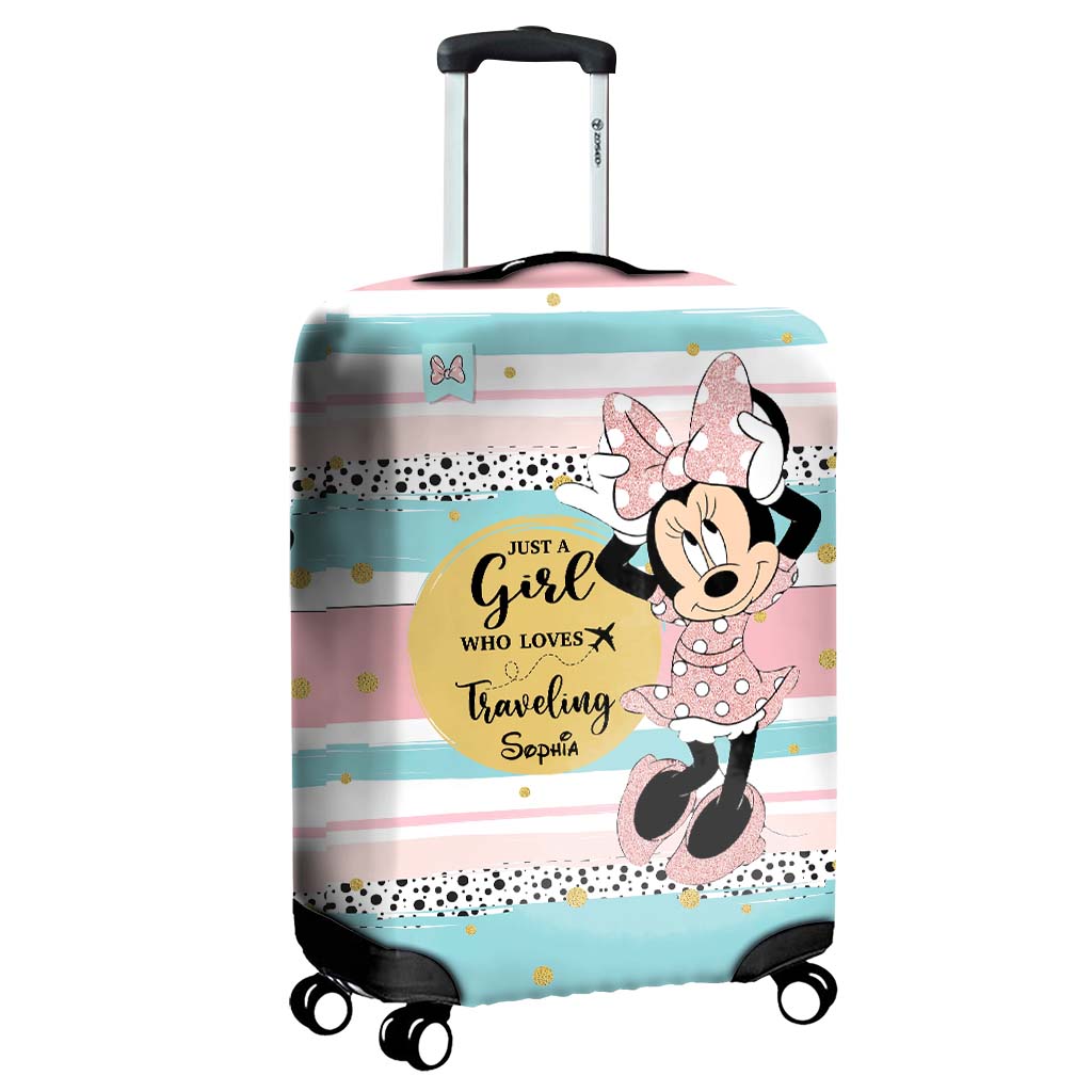 Just A Girl - Personalized Mouse Luggage Cover