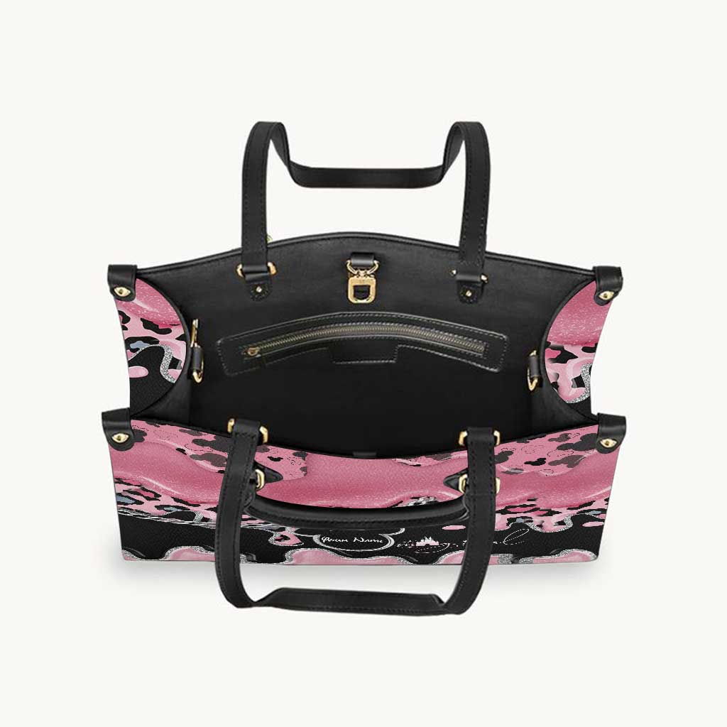 Pink Mouse Ears - Personalized Mouse Leather Handbag