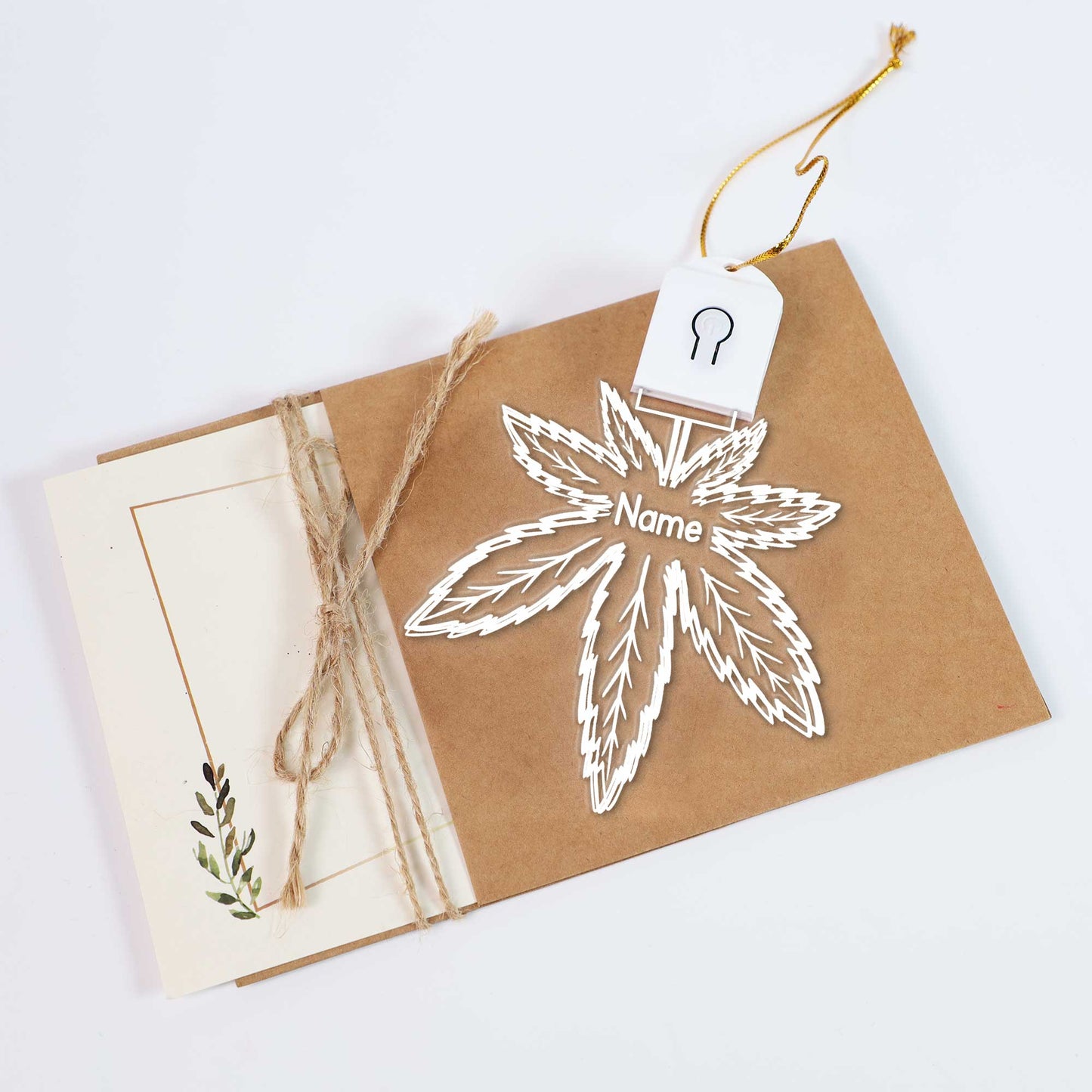 Get High Leaf - Personalized Christmas Weed Shaped Led Acrylic Ornament