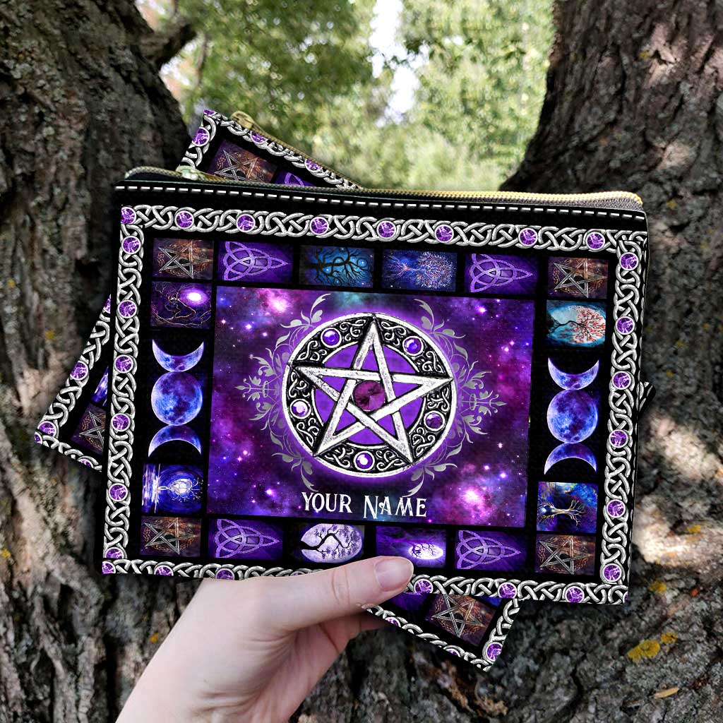 Witchy Vibes Purple Pentacle - Personalized Witch Pouch