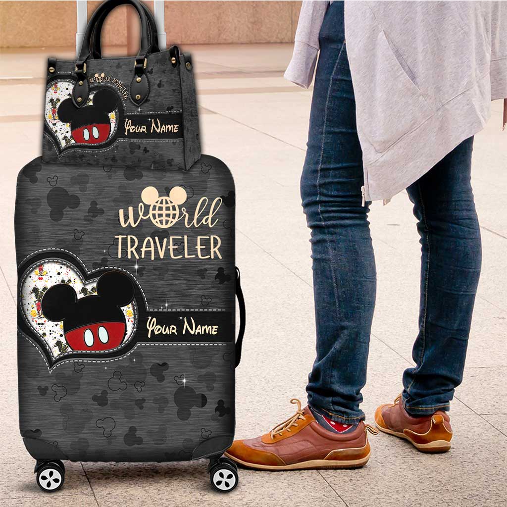 World Traveler Magic Mouse Ears - Personalized Mouse Leather Handbag & Luggage Cover