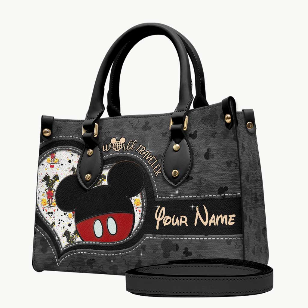 World Traveler Magic Mouse Ears - Personalized Mouse Leather Handbag & Luggage Cover