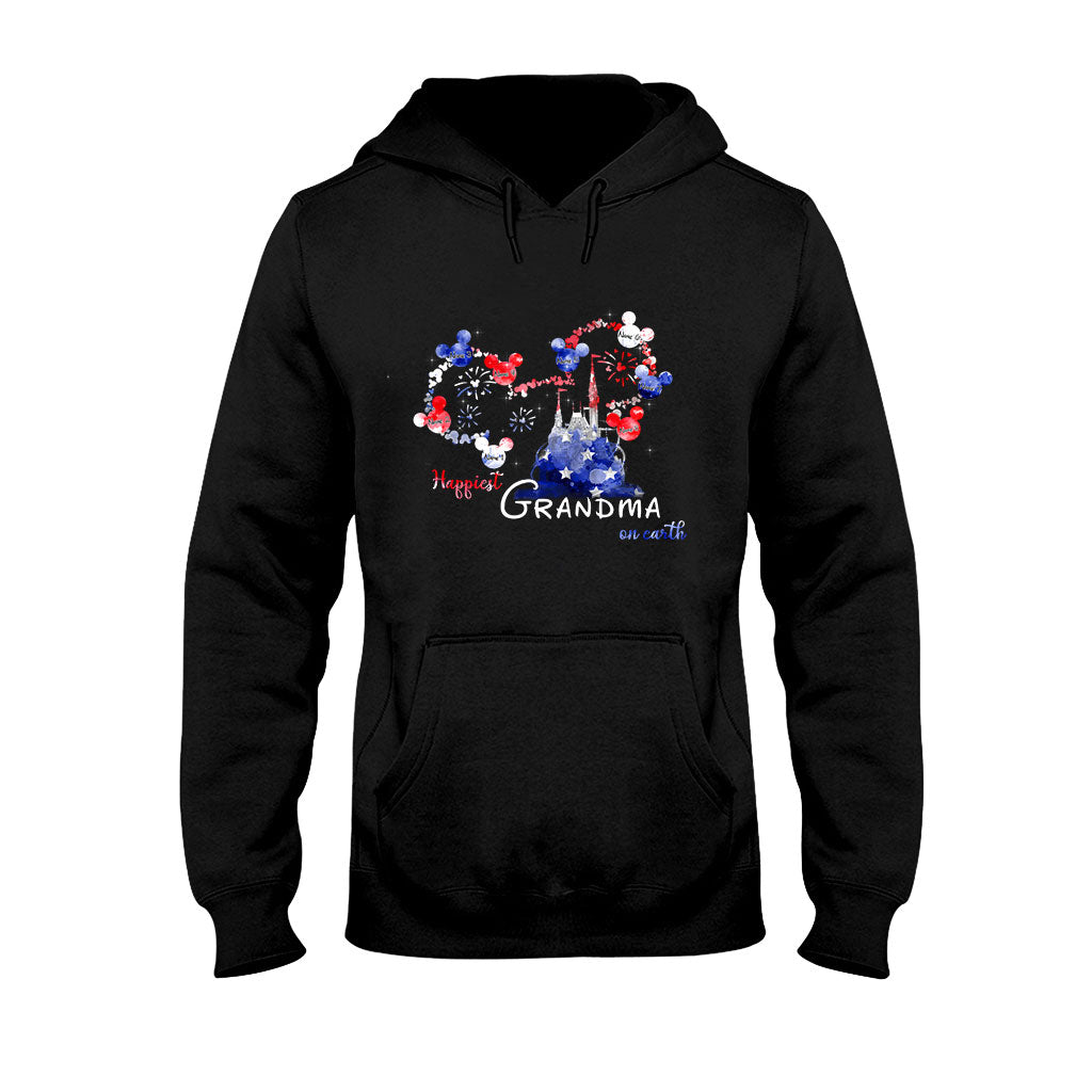 Happiest Grandma On Earth - Personalized Independence Day T-shirt and Hoodie