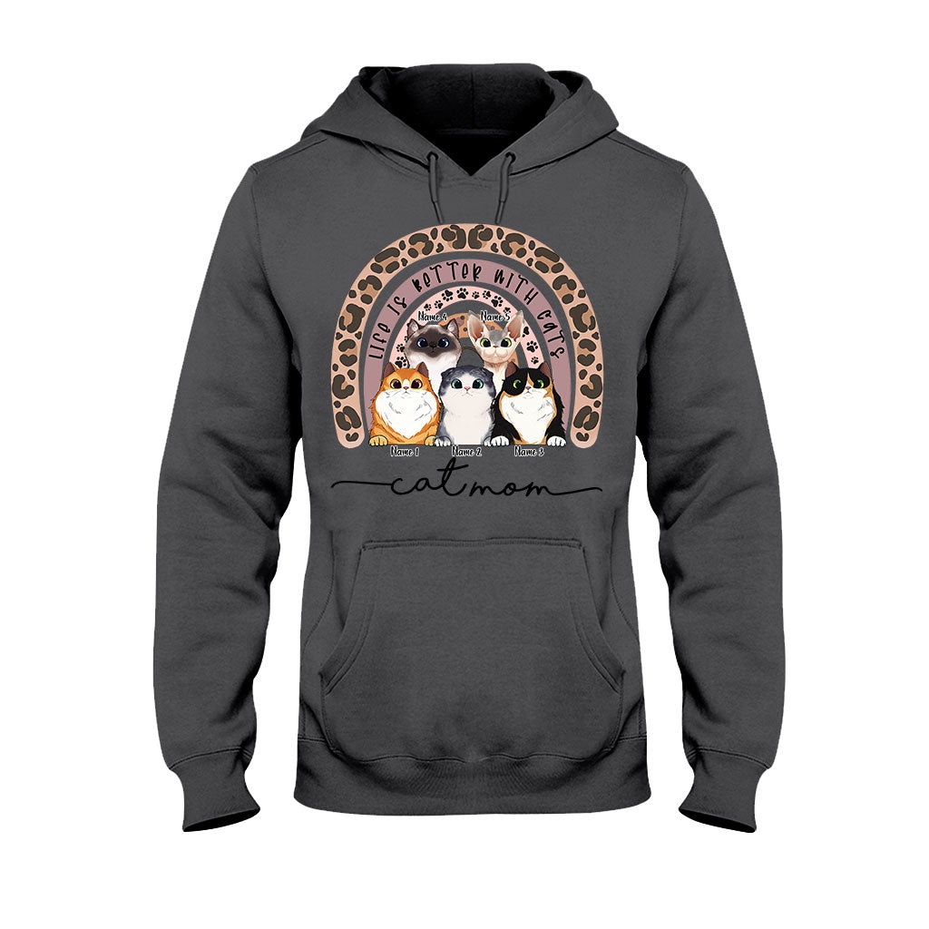 Cat Mom - Personalized Cat T-shirt and Hoodie