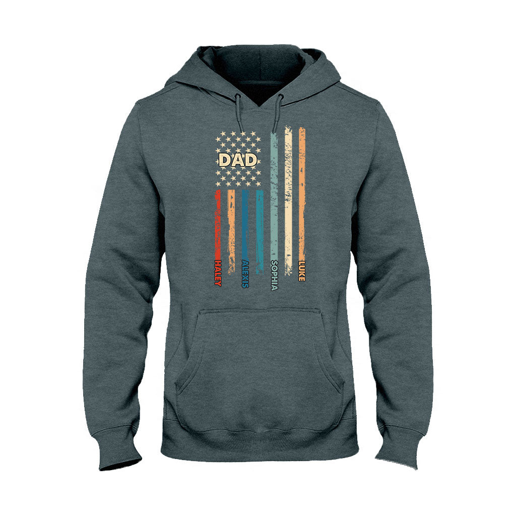 Stars And Stripes - Personalized Independence Day Father T-shirt and Hoodie