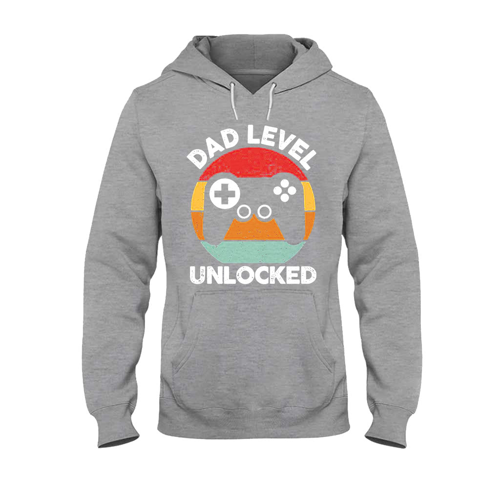 Dad Level Unlocked Funny Gaming - Father T-shirt And Hoodie 092021