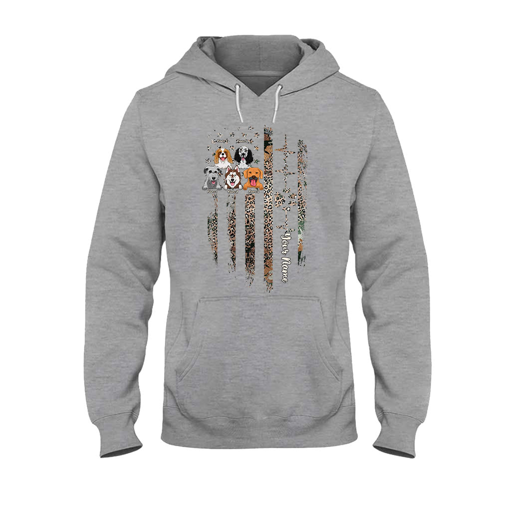 Love My Dogs - Personalized Independence Day Dog T-shirt and Hoodie