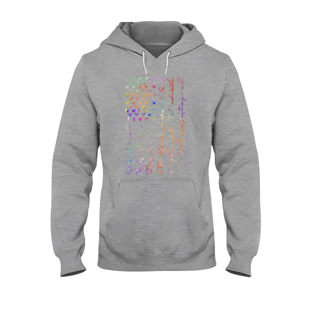 Mouse Ears Pledge Of Allegiance - Personalized Independence Day T-shirt and Hoodie