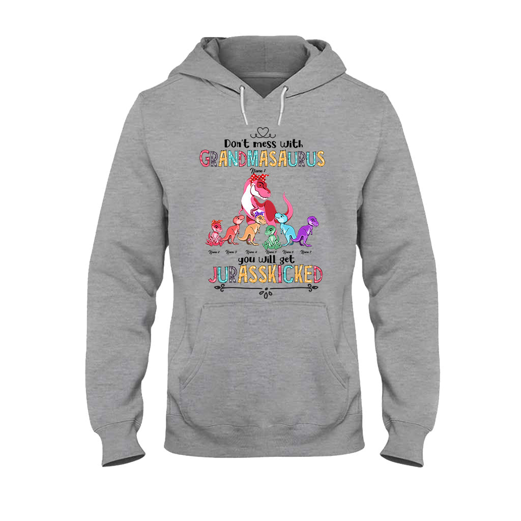 Don't Mess With Grandmasaurus - Personalized Grandma T-shirt and Hoodie