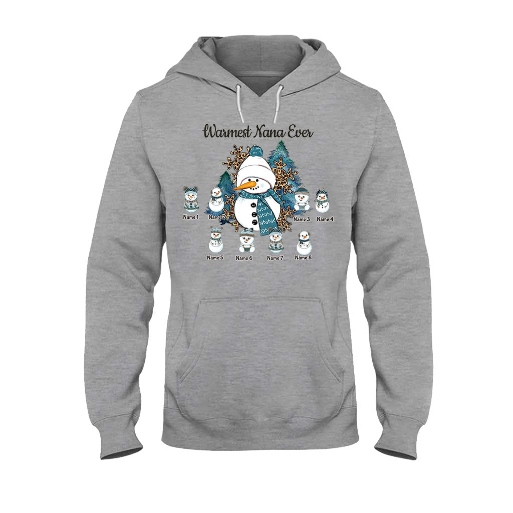 Warmest Grandma Ever - Personalized Christmas  T-shirt and Hoodie