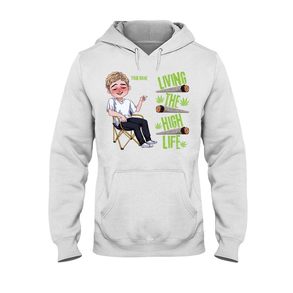 Living The High Life - Personalized Weed T-shirt and Hoodie