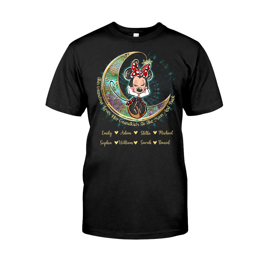 This Grandma Loves Her Grandkids To The Moon And Back - Personalized Mouse T-shirt and Hoodie