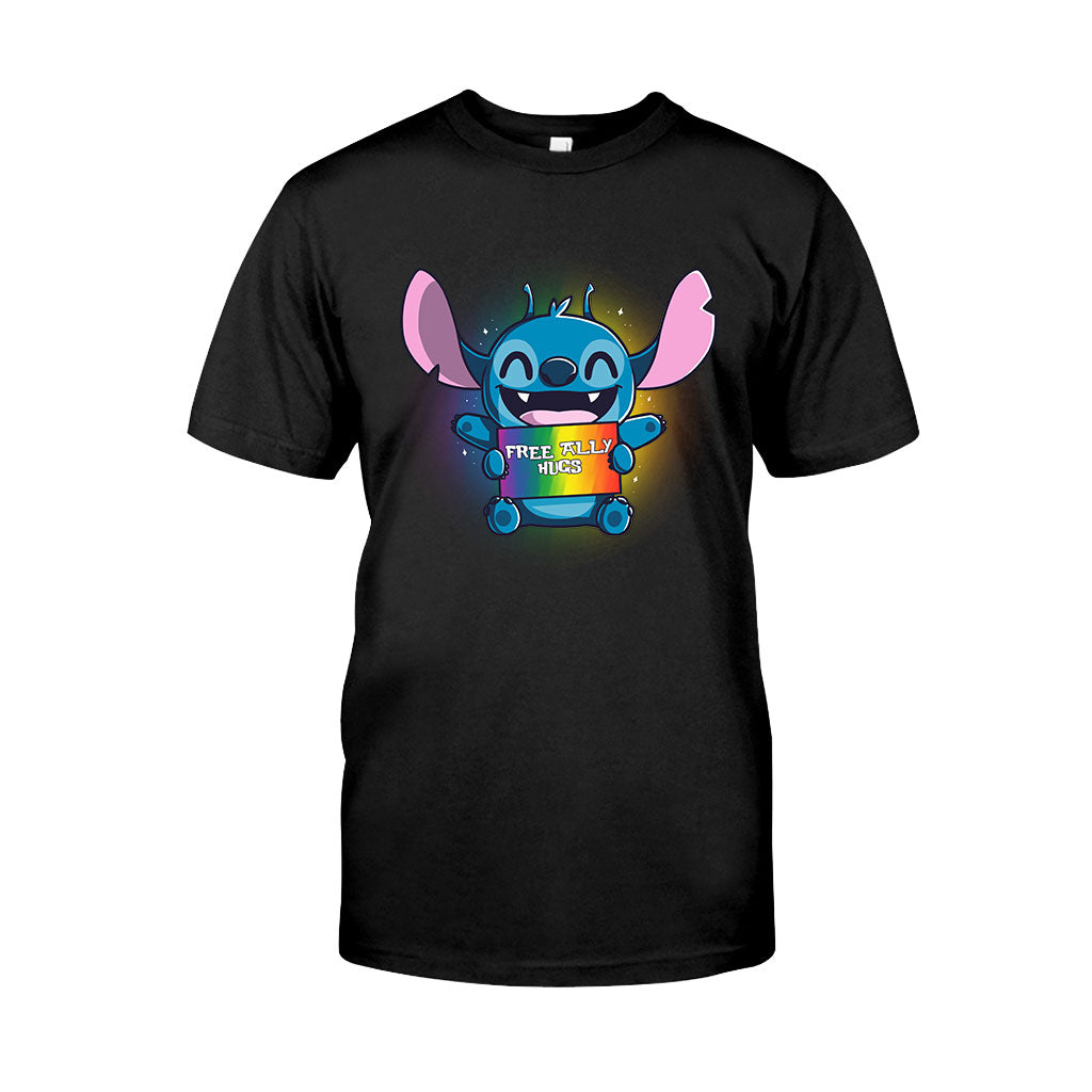 Free Ally Hugs - LGBT Support T-shirt and Hoodie