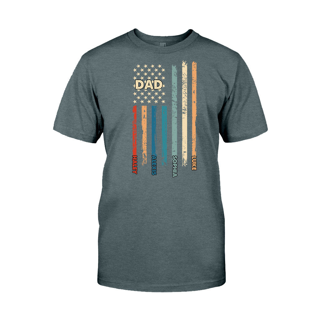 Stars And Stripes - Personalized Independence Day Father T-shirt and Hoodie