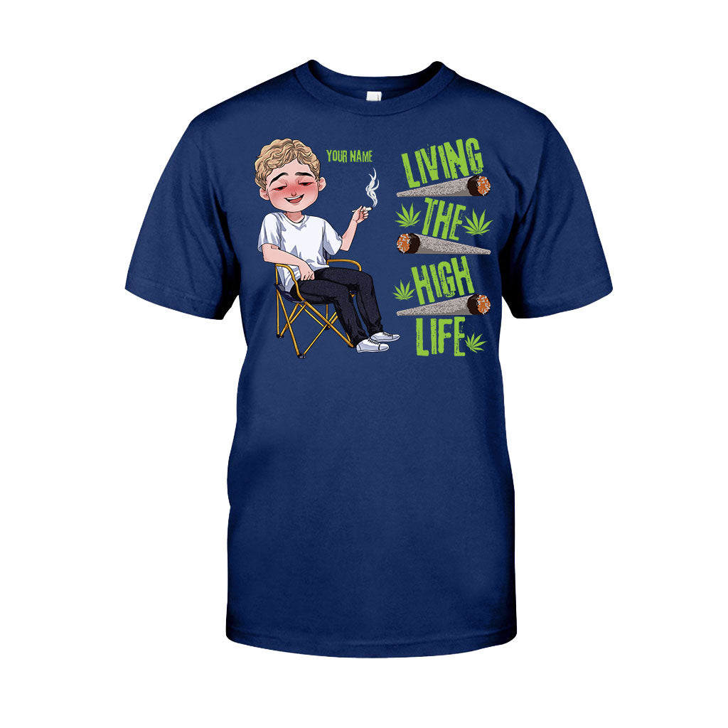 Living The High Life - Personalized Weed T-shirt and Hoodie