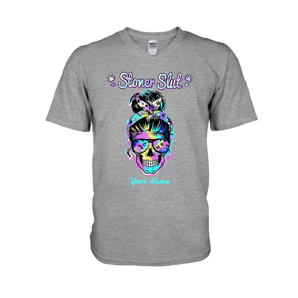 Stoner Skull - Personalized Weed T-shirt and Hoodie