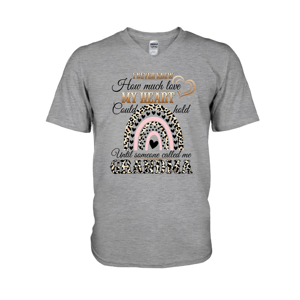 I Never Knew How Much Love My Heart - Personalized Mother's Day Grandma T-shirt and Hoodie