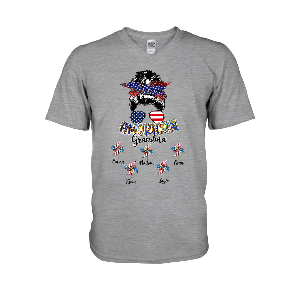 Love Being A Grandma - Personalized Independence Day Grandma T-shirt and Hoodie