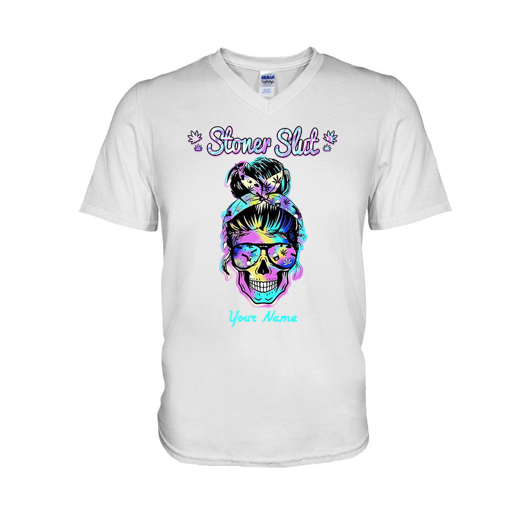 Stoner Skull - Personalized Weed T-shirt and Hoodie