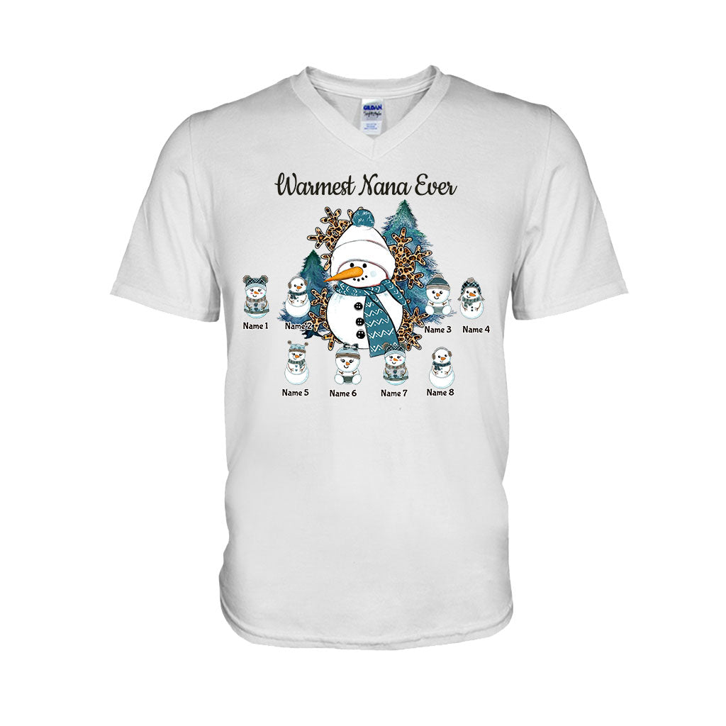 Warmest Grandma Ever - Personalized Christmas  T-shirt and Hoodie
