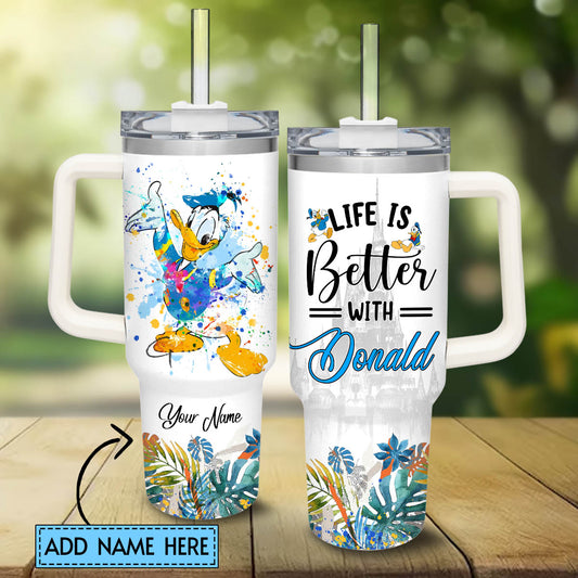 Life Is Better With Duck Personalized Mouse Tumbler With Handle 0224