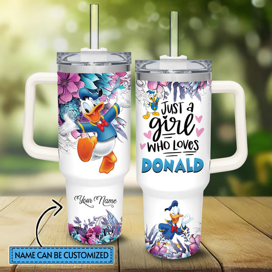 Just A Girl Who Love Personalized Mouse Tumbler With Handle 0224